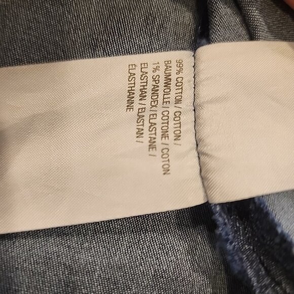 NWT Quacker Factory Womens Denim  Cotton Blend Long Sleeve Embellished Blouse 2X - Picture 7 of 8